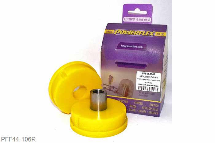 PFF44-106R, Mitsubishi Lancer Evolution 10 CZ4A (10/07-), Front Lower Front Engine Mount (Road Use) These mounts are for road use, for competition use PFF44-106., 1 stuk(s) benodigd  per auto, 1 stuk(s) in verpakking, prijs per set van 1 stuk(s)