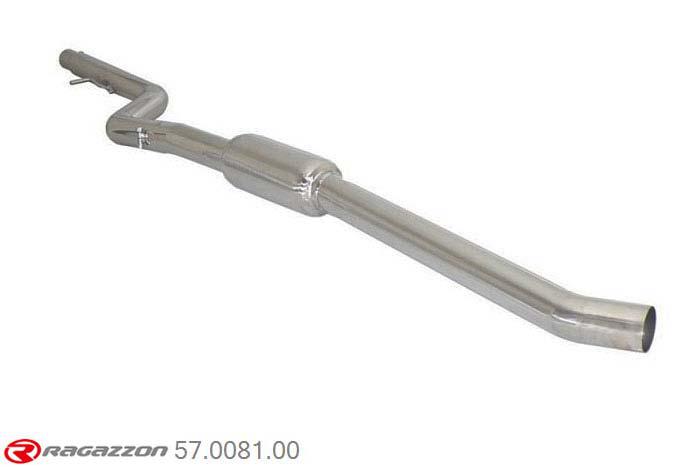 57.0081.00, BMW 3series F30-F31-F35 F30(Sedan) 328i - iX (N20 180kW) 02/2012-, Stainless steel centre silencerCut of the original centre silencer towards the rear silencer. The installation on the original rear silencer requires a modification of the original coupling. inner input diameter 62mm pipe outer diameter 76mm outer outlet diameter 75mm