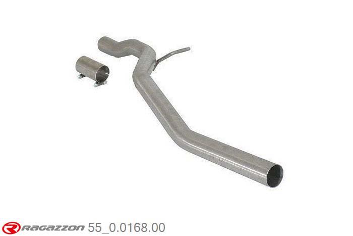55.0168.00, Audi A4 (typ 8K) 2.0TDi (125kW) 11/2007 - 2012, Stainless steel centre pipe group NCut of the original centre silencer towards the rear silencer. The installation on the original rear silencer requires a modification of the original coupling. outer input diameter 55mm pipe outer diameter 55mm outer outlet diameter 55mm