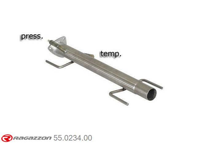 55.0234.00, Alfa Romeo 159 1.9JTDm (88/110kW) Sedan + Sportwagon 10/2005-, Stainless steel 2nd cat replacement pipe + particulate filter replacement pipe group nAll original probes placements available, with only one pressure probe placement - Compatible with the original line. pipe outer diameter 60mm outer outlet diameter 55mm