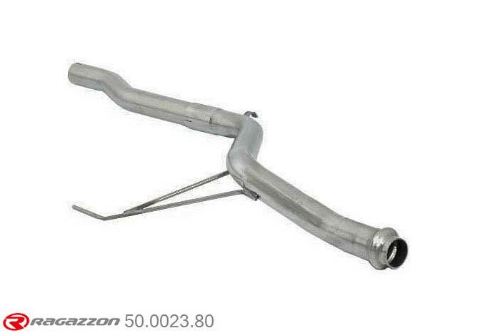 50.0023.80, Alfa Romeo 145 1.9 JTD 1999-, Stainless steel centre pipe group NCut of the original centre silencer towards the rear silencer. The installation on the original rear silencer requires a modification of the original coupling. inner input diameter 48mm pipe outer diameter 54mm