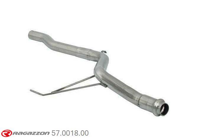 57.0018.00, Fiat Coupe (typ175) 2.0 20V Turbo (162kW) 1996-, Stainless steel centre pipe group NCut of the original centre silencer towards the rear silencer. The installation on the original rear silencer requires a modification of the original coupling. inner input diameter 55mm pipe outer diameter 60mm