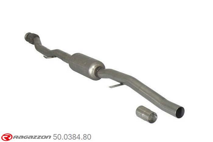50.0384.80, Mini R55 Clubman Cooper S 1.6 (128kW) 11/2007-2010, Stainless steel flexible with centre silencerCut and connection - The reduction for the installation on the original rear muffler is included. pipe outer diameter 60mm outer outlet diameter 60mm
