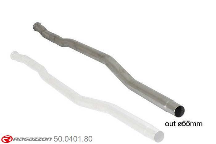 50.0401.80, Mini R60 Countryman ALL4 2.0D Cooper SD (105kW) 2011-, Stainless steel centre pipe group NCut of the original centre silencer. For the installation on the original rear silencer is necessary to order a coupling, which is indicated in the catalogue. pipe outer diameter 60mm outer outlet diameter 55mm