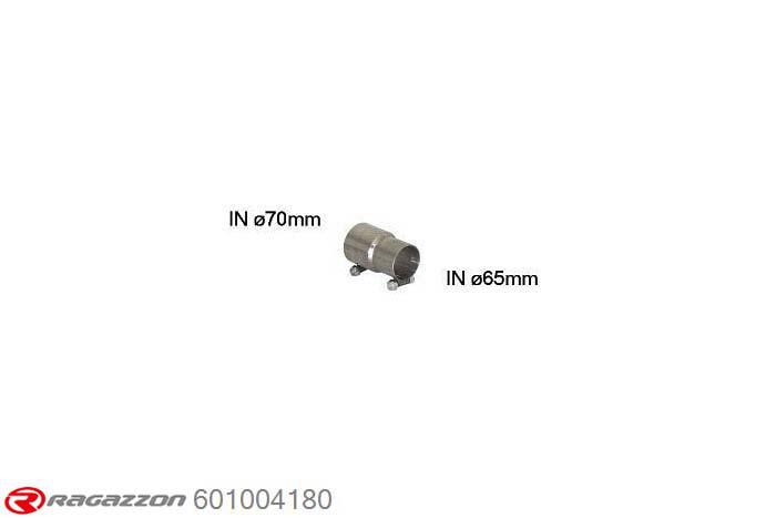 601004180, Mini R60 Countryman ALL4 1.6 JCW (160kW) 2012-, Connecting sleeve for the installation of 55.0361.00 / 54.0253.00 on the original rear muffler