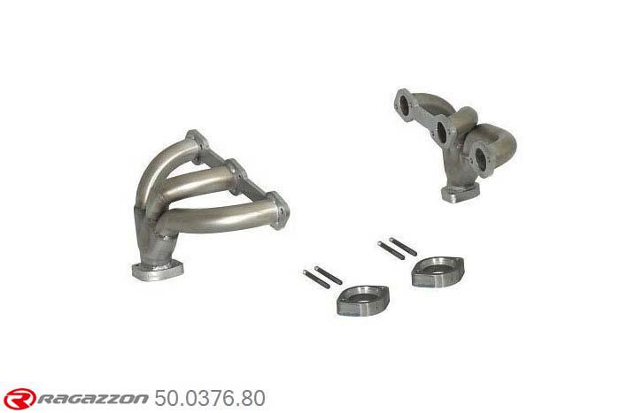 50.0376.80, Alfa Romeo 75 KAT. 2.5 V6 Q.ORO/MILANO - 3.0i V6 1988-1993, Pair of manifolds 3-1Compatible with the original line. pipe outer diameter 38mm