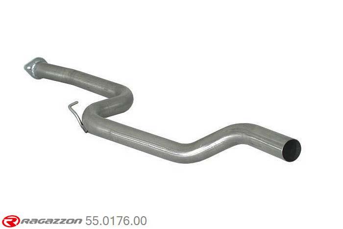 55.0176.00, Ford Focus II RS500 2.5 Turbo (257kW) 2010-, Stainless steel centre pipe group NCut of the original centre silencer. For the installation on the original rear silencer is necessary to order a coupling, which is indicated in the catalogue. pipe outer diameter 60mm outer outlet diameter 60mm
