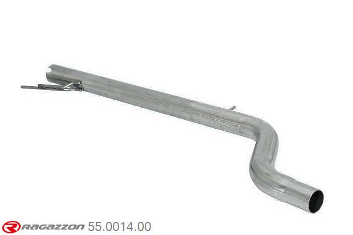 55.0014.00, Fiat Punto (typ176) 1.4 GT Turbo (96kW) 1998 -, Stainless steel centre pipe group NCut of the original centre silencer towards the rear silencer. The installation on the original rear silencer requires a modification of the original coupling. inner input diameter 56mm pipe outer diameter 60mm outer outlet diameter 55mm