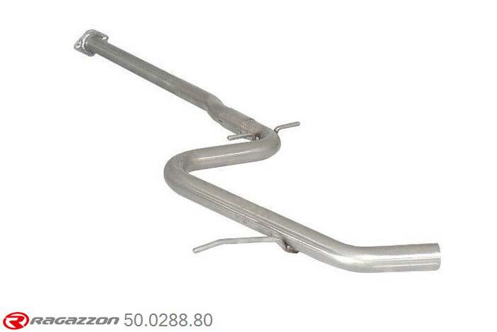 50.0288.80, VW Golf V 1.4TSI (90kw) 2007-, Stainless steel centre pipe group NCut of the original centre silencer towards the rear silencer. The installation on the original rear silencer requires a modification of the original coupling. pipe outer diameter 54mm outer outlet diameter 55mm