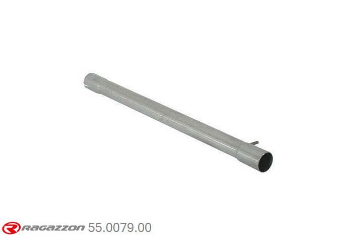 55.0079.00, Fiat Punto II (typ188) Restyling 1.4 16V (70kW) 06/2003-, Stainless steel centre pipe group NCut of the original centre silencer towards the rear silencer. The installation on the original rear silencer requires a modification of the original coupling. inner input diameter 45mm pipe outer diameter 50mm outer outlet diameter 50mm