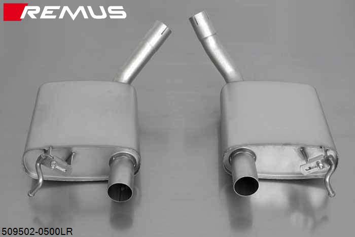 509502 0500LR, Mercedes E-Class W211 Sedan and S211 Estate, EYear 200 compressor 1.8l 120 kW, NOVYear 2001- , E240 2.6l 120/130 kW, Year 2002- , E240 4matic 2.6l 120/130 kW, NOVYear 2001- , E280 3.0l 170 kW, Year 2005- ,, Remus Sport exhaust left and sport exhaust right (without tail pipes)