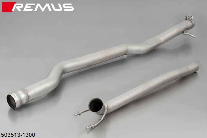 503513 1300, Mercedes CLA 250 (260) 2WD and 4matic, C117, Year 2013- , 2.0l 155 kW, Remus non resonated RACING cat-back front section for MB CLA 250 (260) 4matic, without homologation (original tube round 60 mm, REMUS tube round 65 mm)