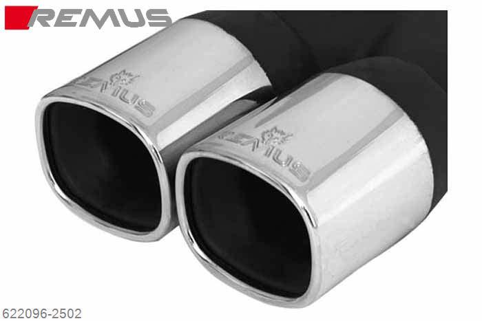 622096 2502, Opel Astra F Sedan, Chassis no. T ... - , 3-point-mounting, 1.8l 16V 85 kW, 2.0l 16V 100 kW (not for automatic), Remus Sport exhaust with 2 tail pipes 92x78 mm