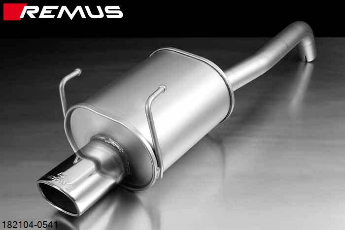 182104 0541, Fiat Panda, type 169, Year 2003- , 1.1l 40 kW, 1.2l 44 kW, Remus Sport exhaust with 1 tail pipe 92x78 mm angled