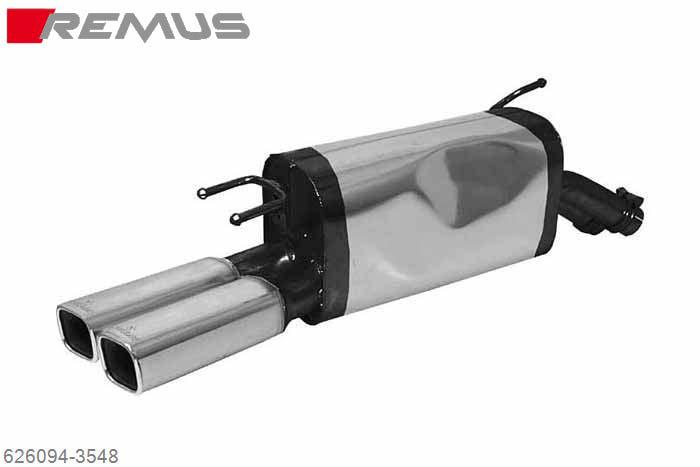 626094 3548, Opel Omega B Caravan, 1994- , 2.0l 85/100 kW, Remus Sport exhaust with 2 tail pipes 74x65 mm angled