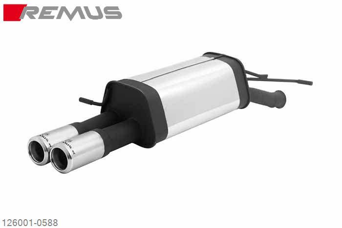 126001 0588, Citroen C5 Sedan, Year 2001- until production no. 94-26, 2.0l HDI 80 kW, Production no. Is found on A or B pillar near the door! Only for models with cone connection!, Remus Sport exhaust with 2 tail pipes round 84 mm Edition