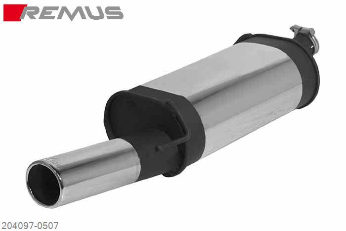 204097 0507, Ford Puma, SEP1997- , 1.7l 92 kW, Remus Sport exhaust with 1 tail pipe 97x80 mm