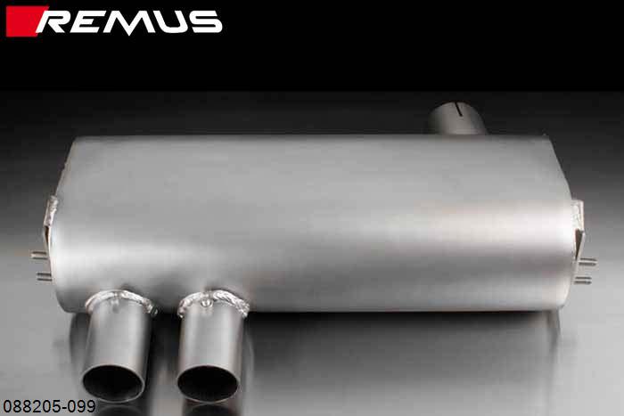 088205 099, BMW 3 Series E90 Sedan / E91 Touring, 325i 2.5l 160 kW (N52), Year 2005- (connection inner O 70 mm), 330i 3.0l 190 kW (N52), Year 2005-, Remus PowerSound sport exhaust with manual valve control system (without tail pipes)