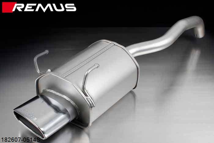 182607 0514S, Fiat 500, type 312, Year 2007- , 1.2l 51 kW (169A4000), Remus Sport exhaust with 1 tail pipe 142x72 mm angled
