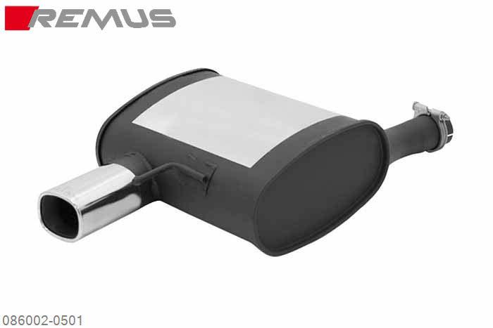 086002 0501, BMW 3 Series E46 Compact, 320td 2.0l td 110 kW, Year 2002-, Remus Sport exhaust with 1 tail pipe 92x78 mm