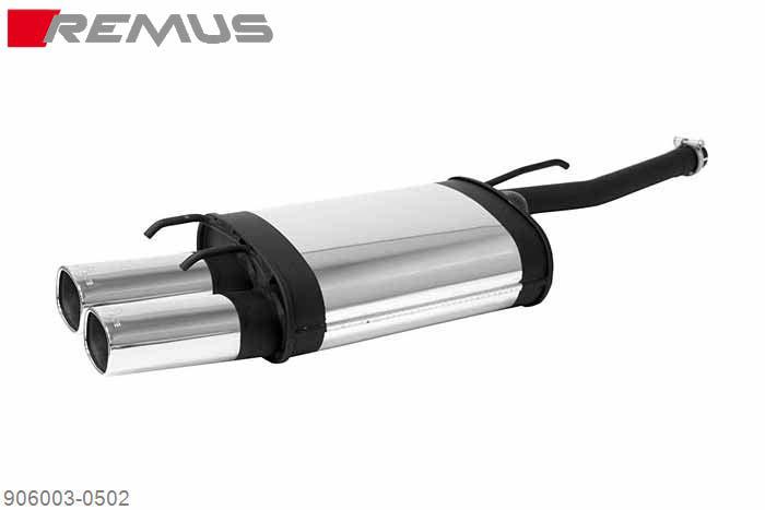 906003 0502, Toyota Avensis Sedan and Liftback, type T25, Year 2003- , 2.0l VVT-i 108 kW, Year 2003- , 2.0l D-4D 85 kW, Year 2003-, Remus Sport exhaust with 2 tail pipes 92x78 mm