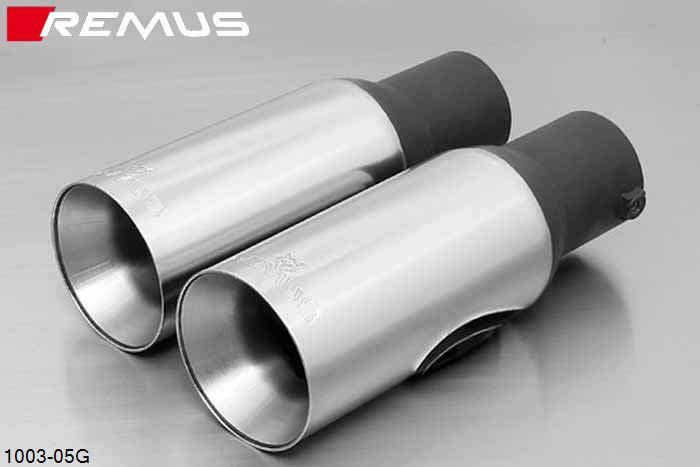 1003 05G, Ford Mondeo 07 Sedan / Fastback / Estate, type BA7, Year 2007- , 1.8l TDCi 74 kW (FFBA), 2.0l TDCi 96 kW (AZBA), 2.0l TDCI 103 kW (QXBA), Remus 2 Diesel tail pipes round 90 mm straight with emission exit downwards