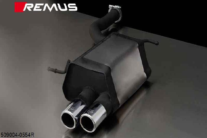 509004 0554R, Mercedes SLK R171, SLK280 3.0l 170 kW, Year 2004- , SLK350 3.5l Year 200 kW, Year 2004-, Remus Sport exhaust right with 2 tail pipes round 70 mm