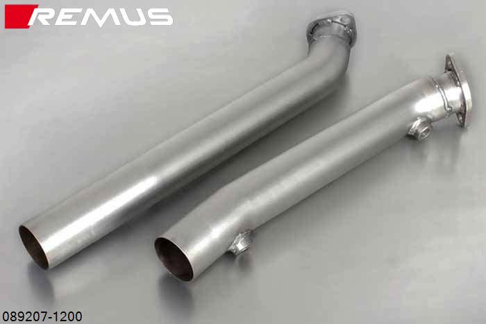 089207 1200, BMW M3 E90 Sedan / E92 Coupe / E93 Cabrio, 4.0l V8 309 kW (S65B40A), Year 2007-, Remus RACING cat replacement tube left/right with flange connection, fits on original header, without homologation, only mountable together with 089207 1000