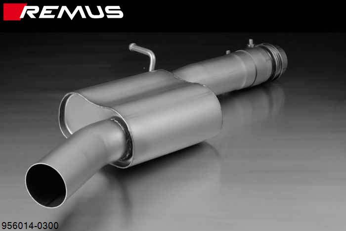 956014 0300, VW Golf VII R 4motion, type AU, Year 2014- , 2.0l TSI 221 kW (CJX), Remus Front silencer (only mountable together with REMUS sport exhaust), pipe round 76 mm