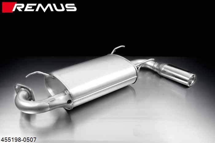 455198 0507, Mazda MX-5, type NB, 1998- , 1.6l 81 kW, 1.8l 103 kW, 1.8l 107 kW, Remus Sport exhaust with 1 tail pipe 97x80 mm