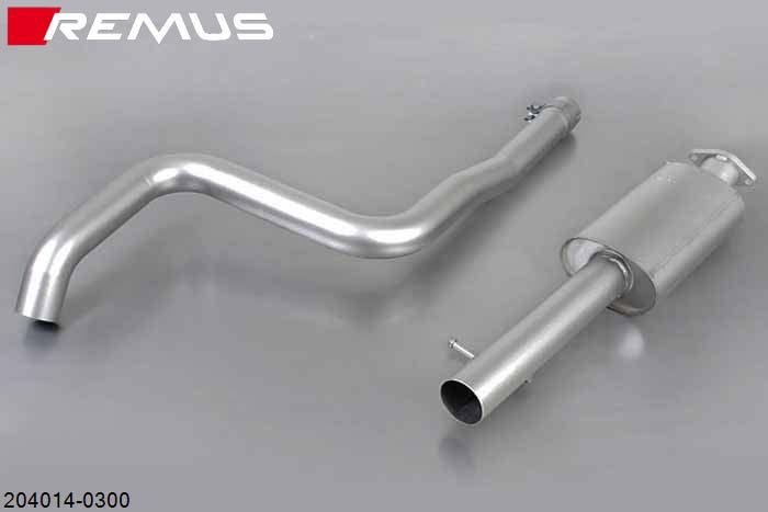 204014 0300, Ford Fiesta ST, VII, type JA8, Year 2013- , 1.6l 134 kW (JTJA), Remus Resonated cat-back front sectionOriginal tube round 55 mm - REMUS tube round 65 mm