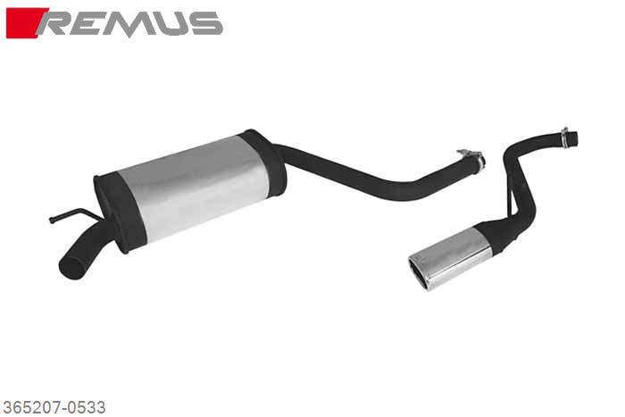 365207 0533, Kia Cee'd, Hatchback, type ED, Year 2007- , 1.6l CRDi 66 kW (D4FB), Remus Sport exhaust with connection tube with 1 tail pipe 102x68 mm