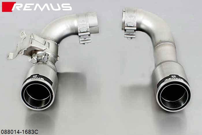 088014 1683C, BMW 2 Series F22 Coupe, Year 2014- , M235i 3.0l 240 kW, Remus Tail pipe set L/R consisting of 2 tail pipes round 84 mm Street Race, with integrated valve, incl. EEC homologationThe activation of the valve is carried out using the original actuator via the vehicle onboard electronics.