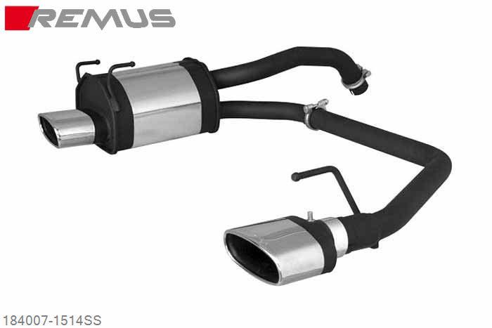 184007 1514SS, Fiat 500, type 312, Year 2007- , 1.2l 51 kW (169A4000), Remus Sport exhaust L/R, with 2 tail pipes 142x72 mm angled (no homologation for 1.2l 51 kW)