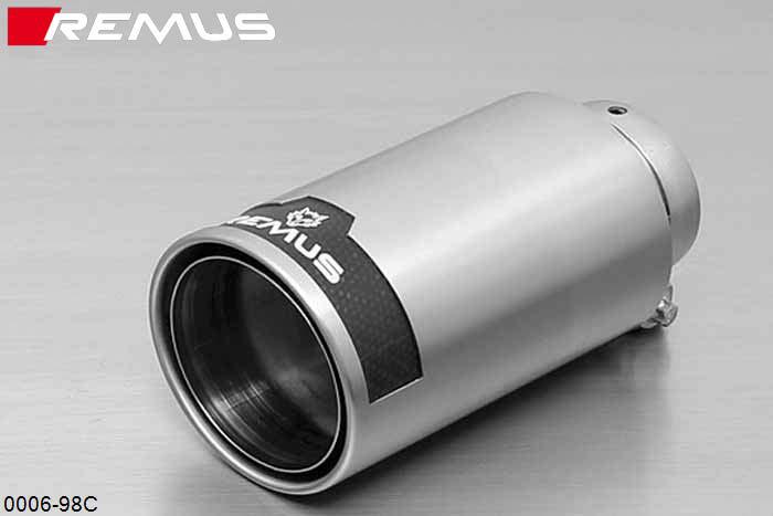 0006 98C, Mini One F55 (5 door), Year 2014- , 1.2l 75 kW, Remus 1 tail pipe round 98 mm Street Race, with adjustable spherical clamp connection