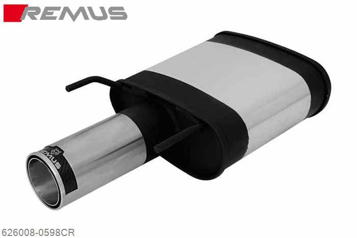 626008 0598CR, Opel Insignia 4x4 Turbo Sedan and Fastback, type 0G-A, Year 2008- , 2.0l Turbo 162 kW (A20NHT), Remus Sport exhaust right with 1 tail pipe round 98 mm Street Race