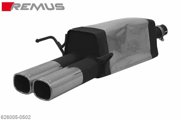 626005 0502, Opel Astra H 3 and 5 door Hatchback, Year 2005- , Astra H GTC Coupe 3 door, Year 2005- , 2.0l Turbo 147 kW (Z20LER), Remus Sport exhaust with 2 tail pipes 92x78 mm