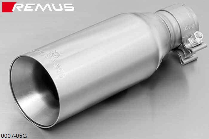 0007 05G, Audi A3, type 8P, Year 2003- , 2.0l FSI 110 kW, 2.0l TFSI 147 kW, 1.9l TDI 77 kW, 2.0l TDI 100 / 103 / 125 kW, Remus 1 tail pipe round 90 mm straight