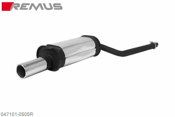 047101 0505R, Audi A6 C5 Quattro Sedan and Avant, type 4B, Year 2001- , 2.5l TDI V6 132 kW, Remus Sport exhaust right with 1 tail pipe round 90 mm