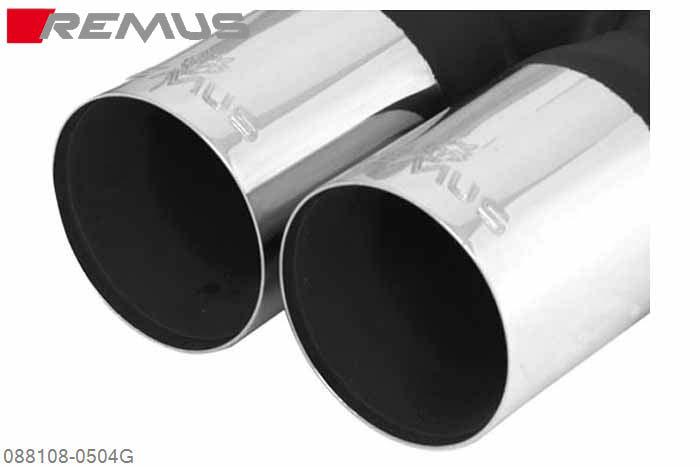 088108 0504G, BMW 1 Series E82 Coupe / E88 Cabrio, 135i 3.0l 225 kW (N54B30A), Year 2008-, Remus Sport exhaust with 2 tail pipes round 76 mm straight cut