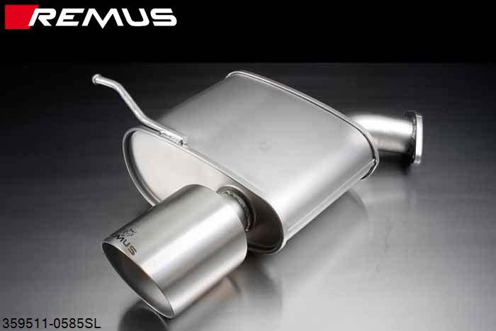 359511 0585SL, Jeep Jeep Grand Cherokee 4x4, type WK, Year 2011- , 5.7l V8 259 kW, Remus Sport exhaust left with 1 tail pipe round 127 mm angled