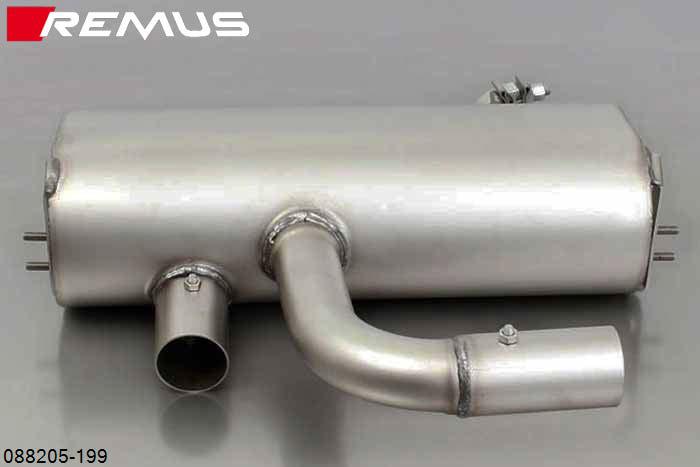 088205 199, BMW 3 Series E90 Sedan / E91 Touring, 325i 2.5l 160 kW (N52), Year 2005- (connection inner O 70 mm), 330i 3.0l 190 kW (N52), Year 2005-, Remus PowerSound sport exhaust with manual valve control system (without tail pipes)