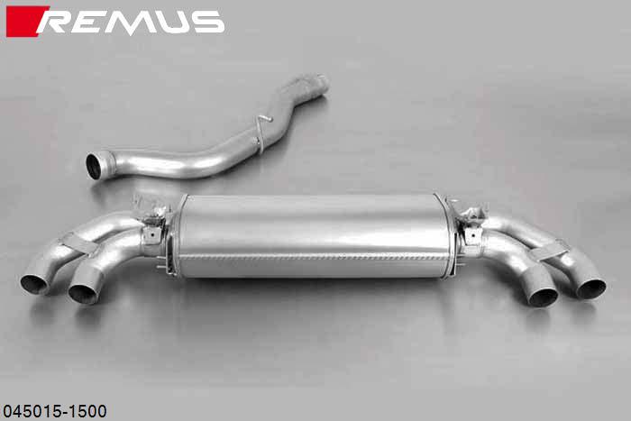 045015 1500, Audi S/RS S1 Quattro, type 8X, Year 2015- , S1 Sportback Quattro, type 8X, Year 2015- , 2.0l TFSI 170 kW (CXZA), Remus Sport exhaust centered for L/R system (without tail pipes)with 2 integrated valves, incl. EEC homologationOriginal tube round 65 mm, REMUS tube round 70 mmThe supplied actuator activates the valve to factory preset positions via the vehicle onboard electronics.