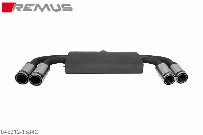 045212 1584C, Audi A3 Sportback, type 8V, Year 2013- , 1.6l TDI 77/81 kW , 2.0l TDI 105/110 KW, Remus Sport exhaust with L/R each 2 tail pipes round 84 mm Street Race, only for Audi A3 8V Sportback