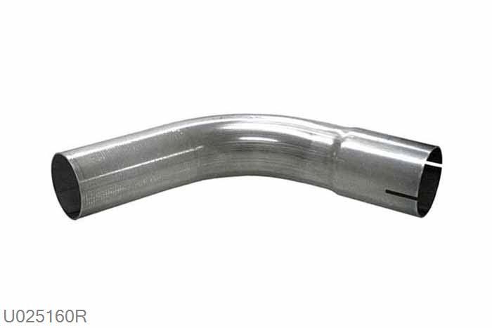 U025160R, 60 graden bocht, 50,8mm (2 inch), RVS, Simons, Buitendiameter 50,8mm (2 inch), aan een kant opgetrompt naar 50,8mm (2 inch) binnendiameter