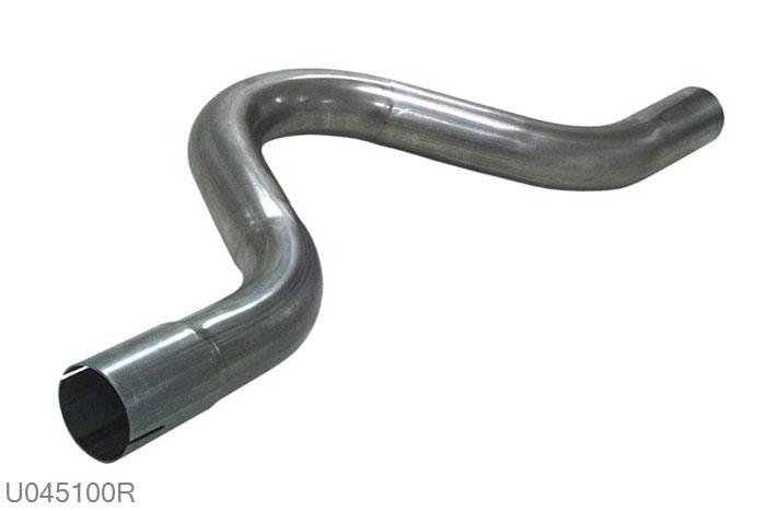 U045100R, cardanbocht ca., Lengte 700mm, 50,8mm (2 inch), RVS, Simons, Buitendiameter 50,8mm (2 inch), aan een kant opgetrompt naar 50,8mm (2 inch) binnendiameter