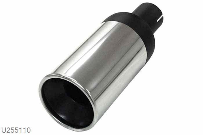 U255110, eindstyling Rondo XL 100mm, 50,8mm (2 inch), RVS, Simons, 50,8mm (2 inch) binnendiameter, klem verbinding (wordt geleverd zonder klem)