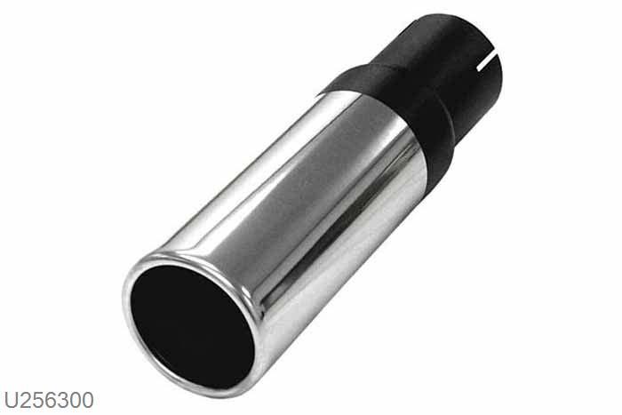 U256300, eindstyling Rondo 80mm, 63,5mm (2,5 inch), RVS, Simons, 63,5mm (2,5 inch) binnendiameter, klem verbinding (wordt geleverd zonder klem)