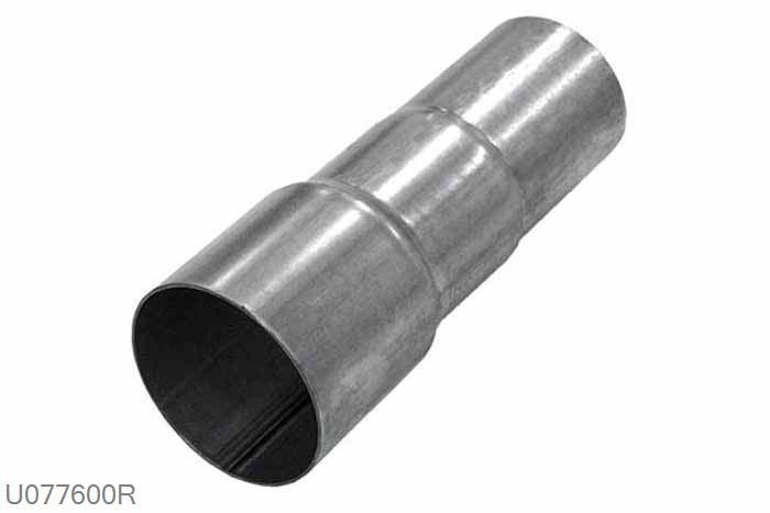 U077600R, verloopbus drietraps 76-67-64mm, 76mm (3 inch), RVS, Simons, 76mm (3 inch) binnendiameter, klem verbinding (wordt geleverd zonder klem)