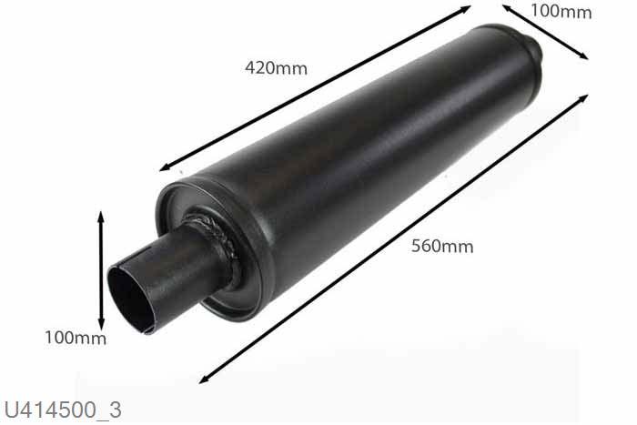 U414500, Demper Midi 45, 44,5mm (1,75 inch), Staal, Simons, Universeel, Buitendiameter 44,5mm (1,75 inch), aan een kant opgetrompt naar 44,5mm (1,75 inch) binnendiameter